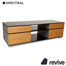 Spectral CL 1552 Glas Holz Metall Sideboard Schwarz Braun Grau Lowboard