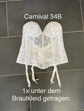 Weißes Mieder  Gr. 34 B von Carnival Hochzeit Corsage Spitze Brautunterwäsche
