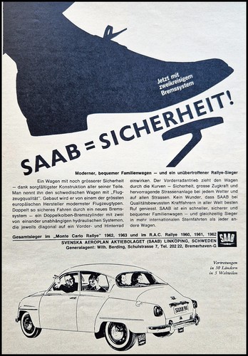 Saab originale werbung - saab,