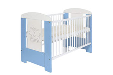 Kinderbett Babybett Massivholz Gitterbett 3-fach höhenverstellbar 60x120 Print