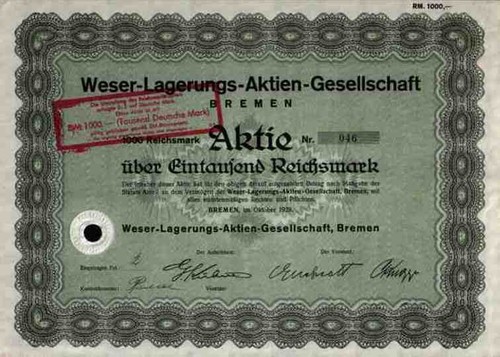 Weser lagerungs 1928 bremen - weser,