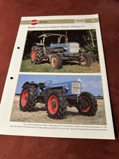 Eicher Traktor Dieselschlepper Wotan 1 / 2 Weltbild Prospekt Schlepper
