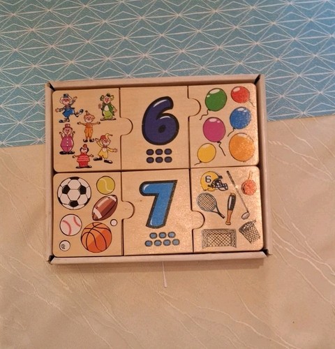 Spiel zahlenpuzzle aus holz - spiel,