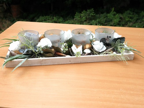 Tisch gesteck herbst winter - gesteck,