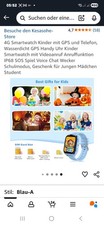 4G Smartwatch Kinder mit GPS und Telefon SOS - IP67 Wasserdicht Kinderuhr WiFi
