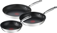 Tefal Duetto+ Pfannenset 3-teilig (20/24/28cm) | Edelstahl Bratpfannen | 