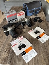 2x Pentax MZ-50 Spiegelreflexkamera, Analog, 2 Objektive, Ersatzteile, Bastler