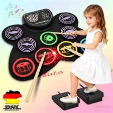 9 Pads E-Drum Set E-Schlagzeug Roll-Up-Tromme elektronisches Schlagzeug Set DHL