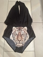 Tiger Print Graphic 3D Black One-Piece Swimsuit D 36/S Vogue Trend 2025 NP €79
