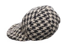 Schirmmütze Hahnentritt MARC CAIN schwarz weiß  Hut Wollmütze Wolle Baskenmütze
