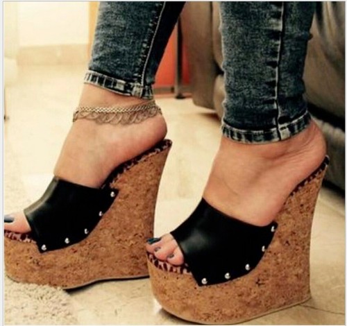 Extrem high heels mules - high,