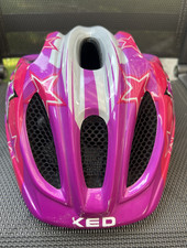 Kinderfahrradhelm - KED MEGGY II - 52 -58cm - Pink Lila Sterne
