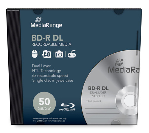 Mediarange 50gb blu ray - mediarange®, blu-ray