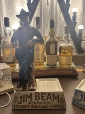 JIM BEAM Whiskey  Porzellan Figur Cowboy Display Flaschenhalter
