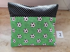 Fussball-Zirbenkissen 20 x 20 cm mit Innenkissen, neu aus Öko Stoff.