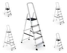 Premium stabile Stufenstehleiter Haushaltsleiter Klappleiter TÜV-EN Alu 150kg