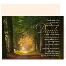 10 Danksagungskarten Trauer