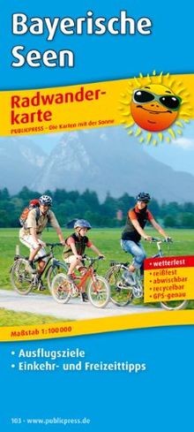 Bayerische seen radkarte mit - seen:,