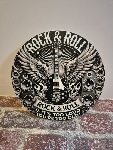 Rock roll blechschild - &, bar