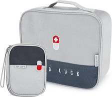 Reiseapotheke Tasche Leer Medikamententasche Reise,2-Teiliges Taschen-Erste-Hilf