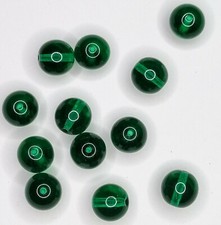 12 Glasperlen, Perlen, rund