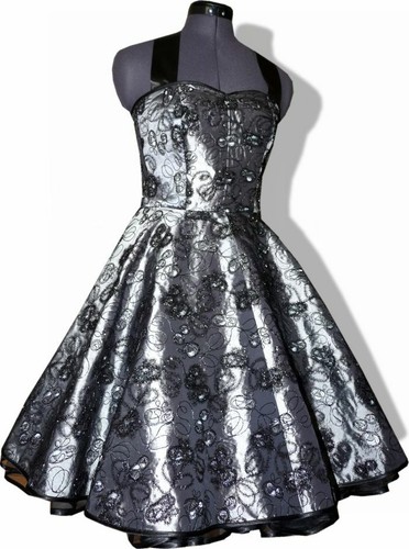 Taftkleid zum petticoat - taftkleid,