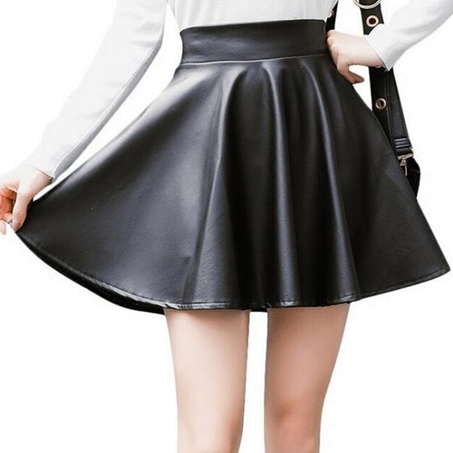 Damen minirock leder - minirock, pu-leder