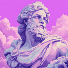 Wandtattoo Aufkleber Gott Zeus Vaporwave Wandaufkleber