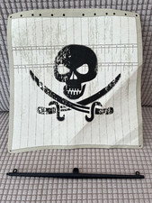 Playmobil Piratenschiff Segel + Stütze - Großsegel Totenkopf gekreuzte Säbel weiß (5135)