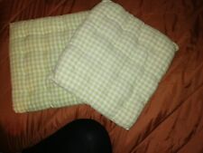 2er Set Stuhlkissen Sitzkissen Stuhlauflage  40x40cm, weiß/grün-kariert