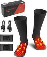 ISOPHO Beheizbare Socken für Herren Damen, Heizsocken 3,7V 3500mAh Akku, Medium