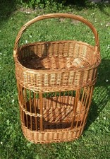 Weidenkorb, Aufbewahrungskorb mit Henkel, Flaschenkorb, Deko, Vintage, Rarität