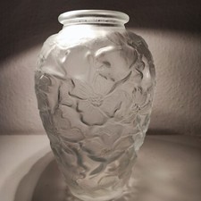 Grosse Glasvase satiniert