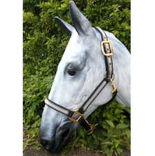 Halfter Fancy, Western Imports Nylonhalfter, schwarz-grau, Gr. VB - Fehler