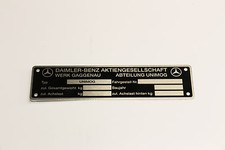Unimog Typenschild U2010, U401, U411