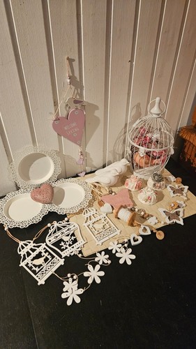 Deko paket weiß rosa - paket, weiß/rosa