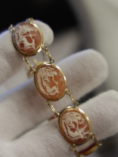 Karat gelbgold kamee - 14,