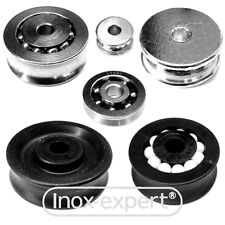 Rollen Umlenkrolle Ersatz-Rolle Block Kugellager Edelstahl VA Kunststoff Messing