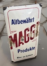 Emailleschild "Maggi" Antik