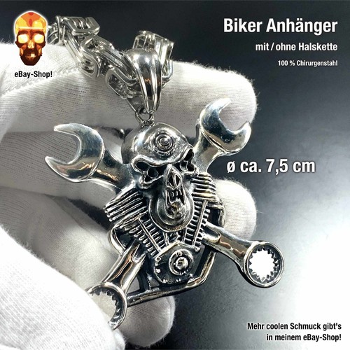Skull anhänger biker - skull,