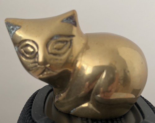 Katze messing figur - figur, ca.