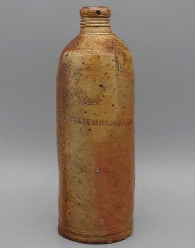 Steinzeug alte tonflasche - steinzeug:,