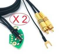 Technics SL 1200 1210 MK2 MK3 MK5 | PAAR Cinch Phono Audiokabel mit Masse |1V2