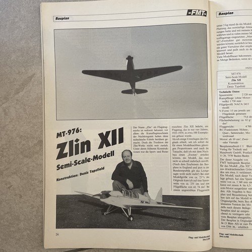 Bauplan für motorflugzeug - bauplan,
