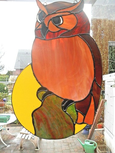 Fenster oder wandbild - oder, eule