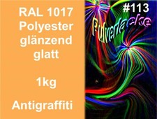 PULVERLACK Beschichtungspulver Pulverbeschichtung Ral1017 gelb Antigraffiti