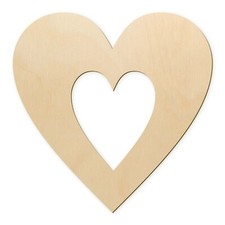 Deko Holzherz mit Innenausschnitt Dekoration Basteln klein groß Laserschnitt