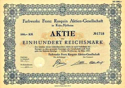 Farbwerke franz rasquin - franz, ag