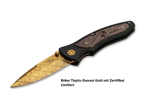 Böker tirpitz damast gold - böker, tirpitz-damast