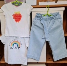 2 T-Shirts und 1 Hose Mädchen mit tollen Motiven Gr. 104 von KIDS und OKAIDI